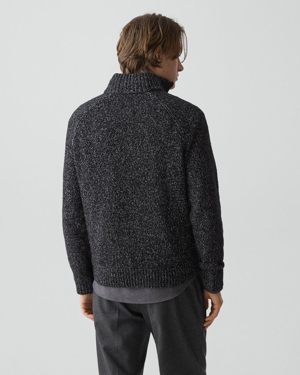 Quarter-Zip Sweater in Wool-Blend Twist