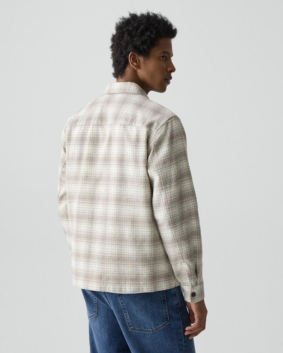 Button-Up Shirt in Textured Check