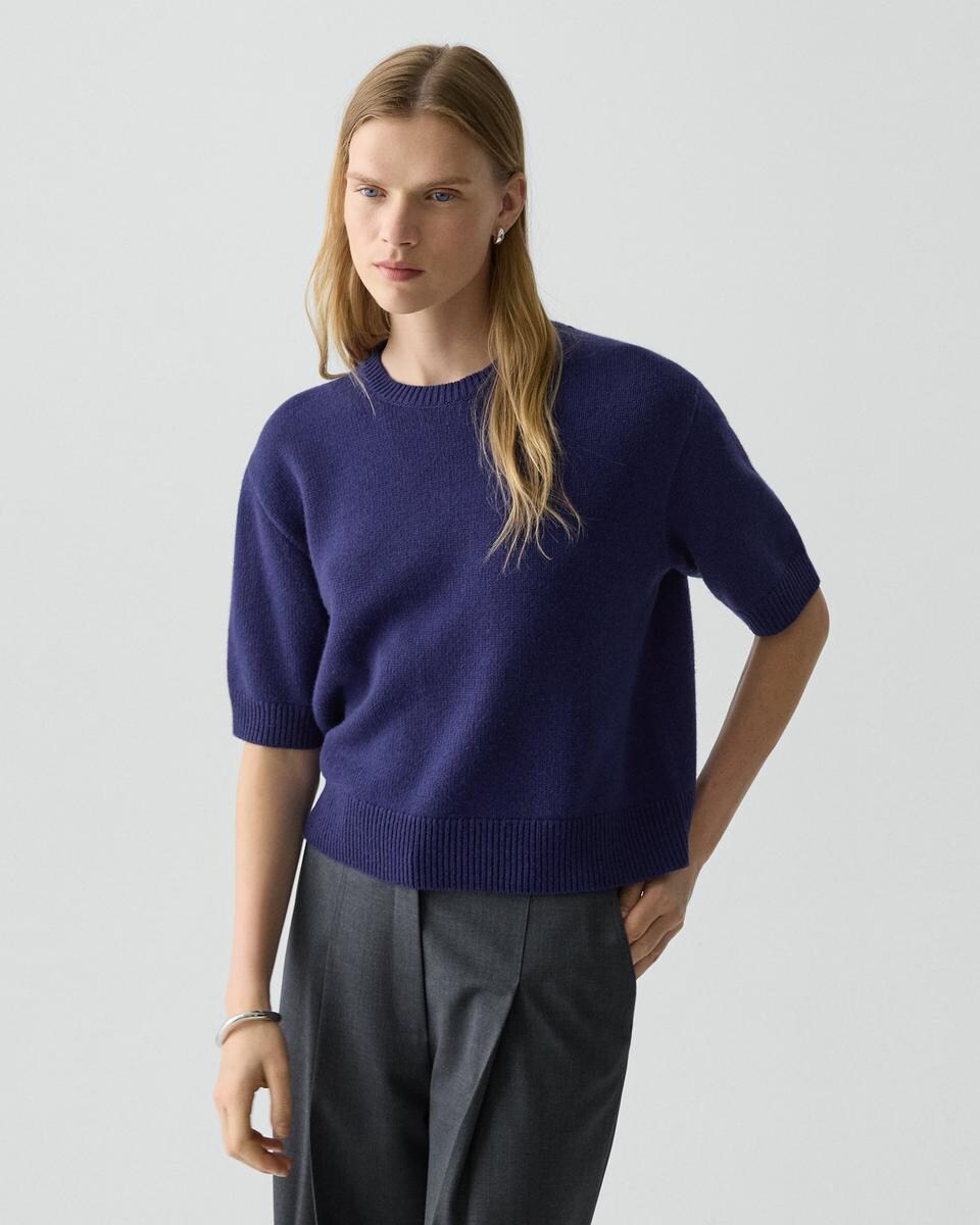Cropped Tee in Cashmere