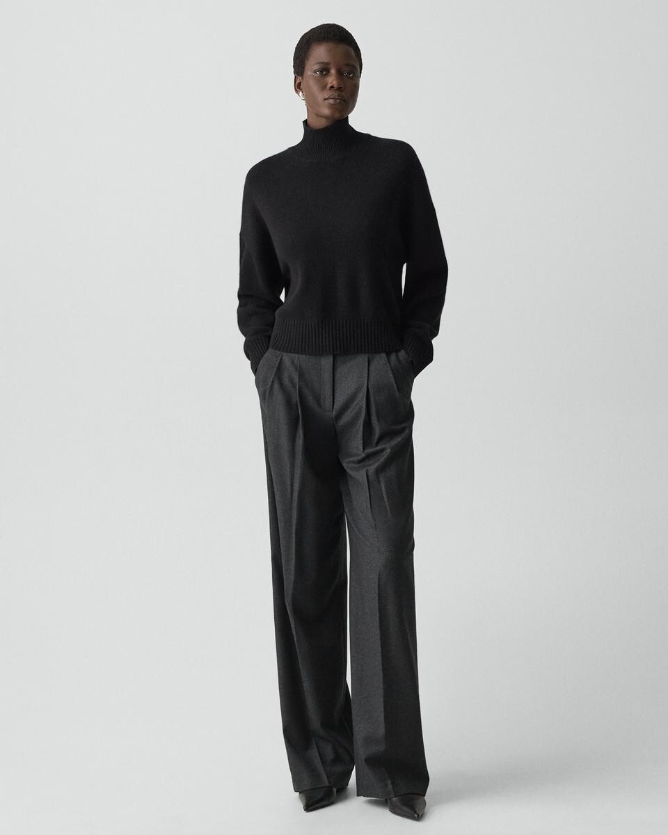Cropped Turtleneck in Cashmere