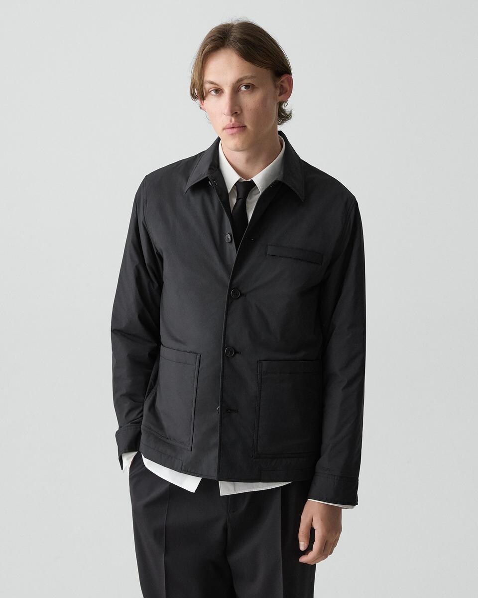 Button-Up Jacket in Motion Nylon