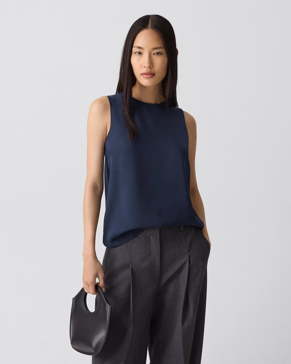 Shell Top in Silk Georgette