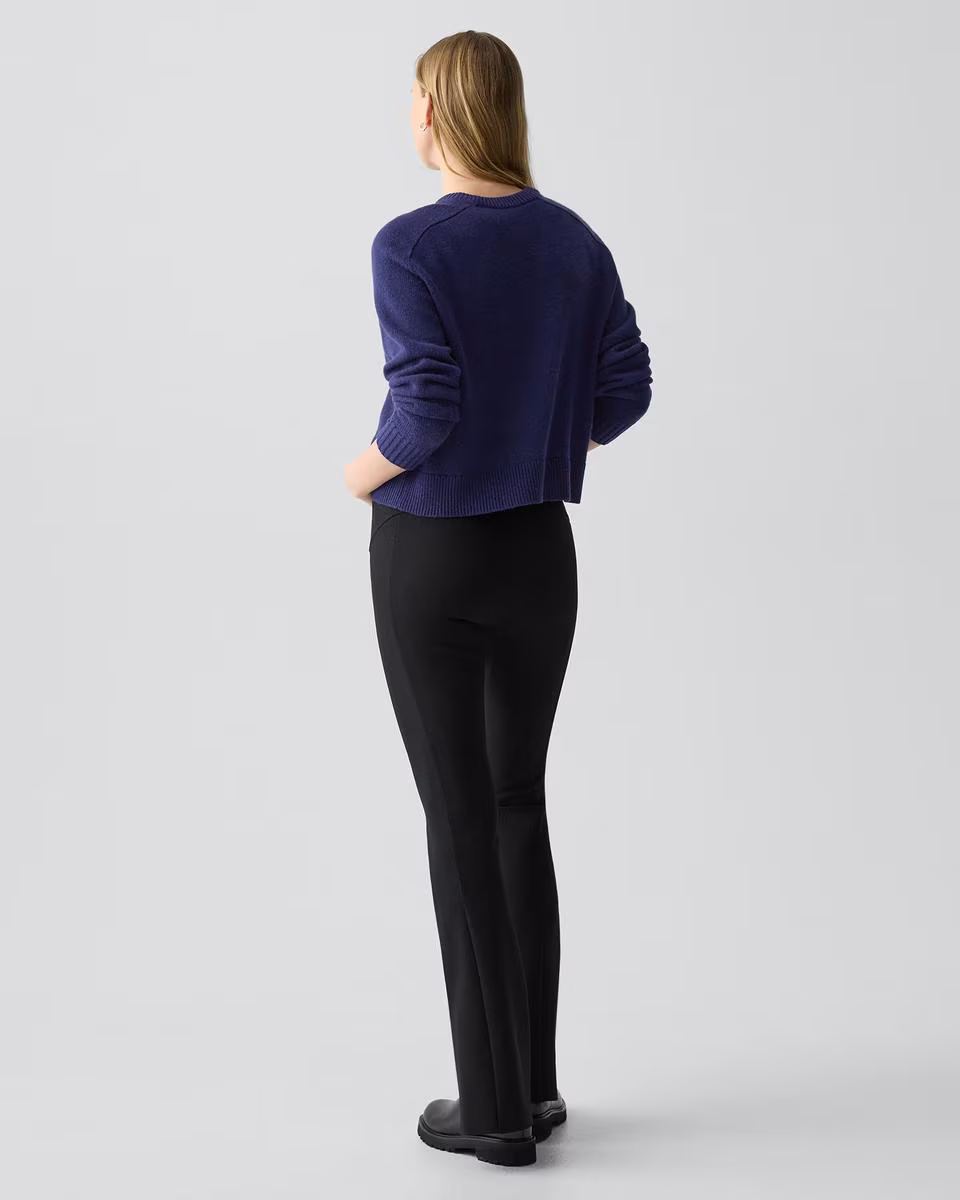 Flared Slit Legging in Motion Ponte