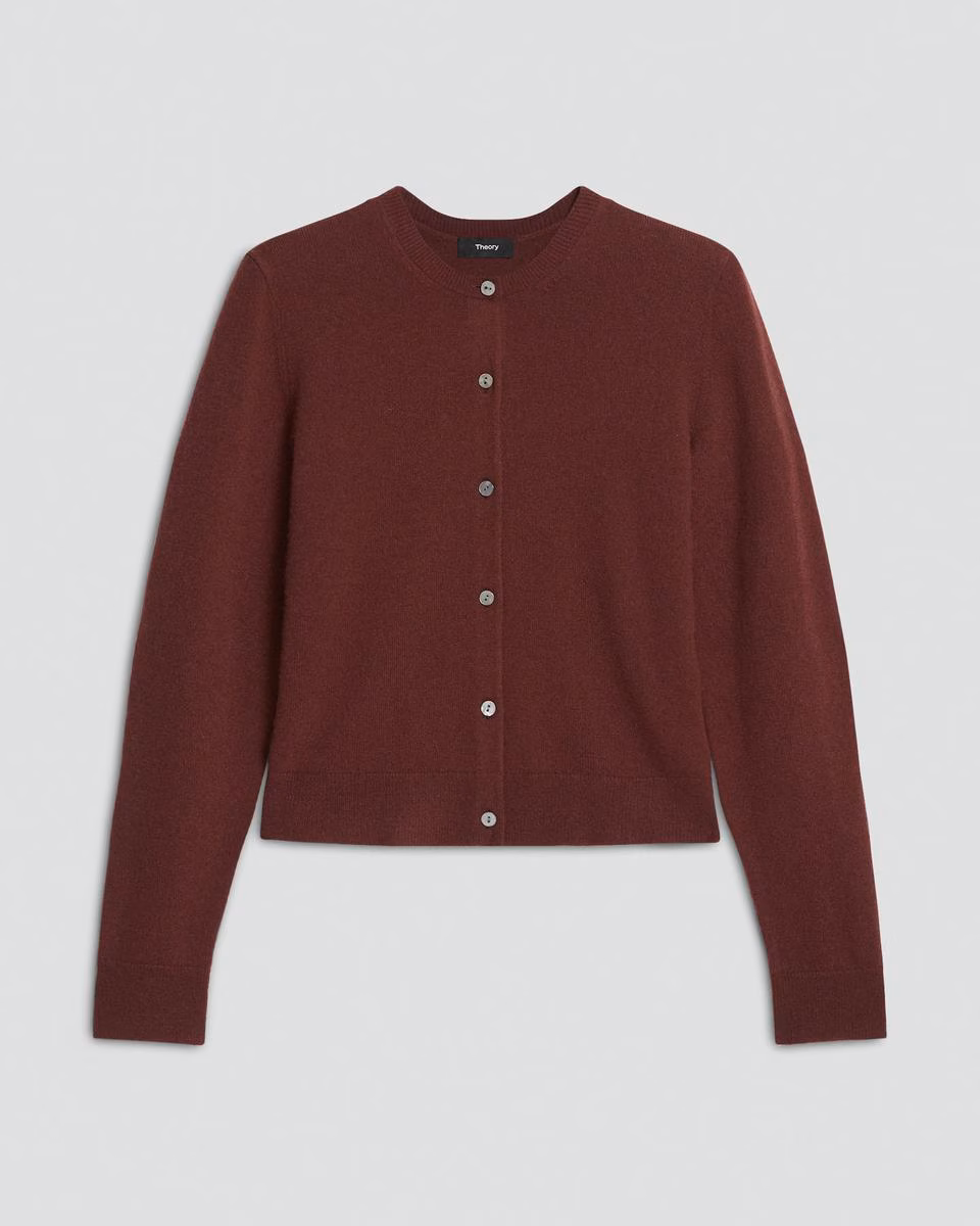 Crewneck Cardigan in Cashmere