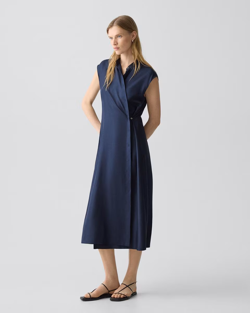 Convertible Wrap Dress in Mod Silk Twill