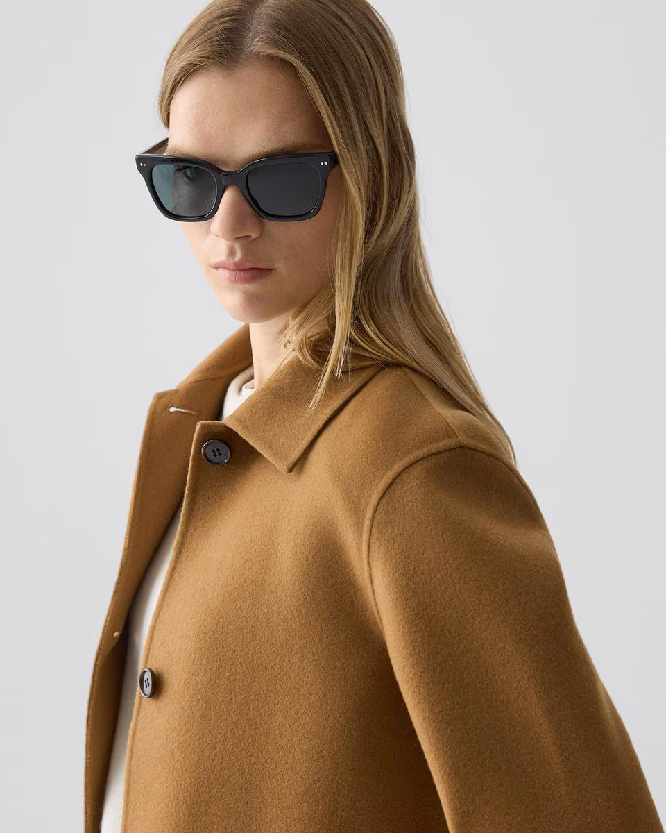 Boxy Cuff Jacket in Double-Face Wool-Cashmere