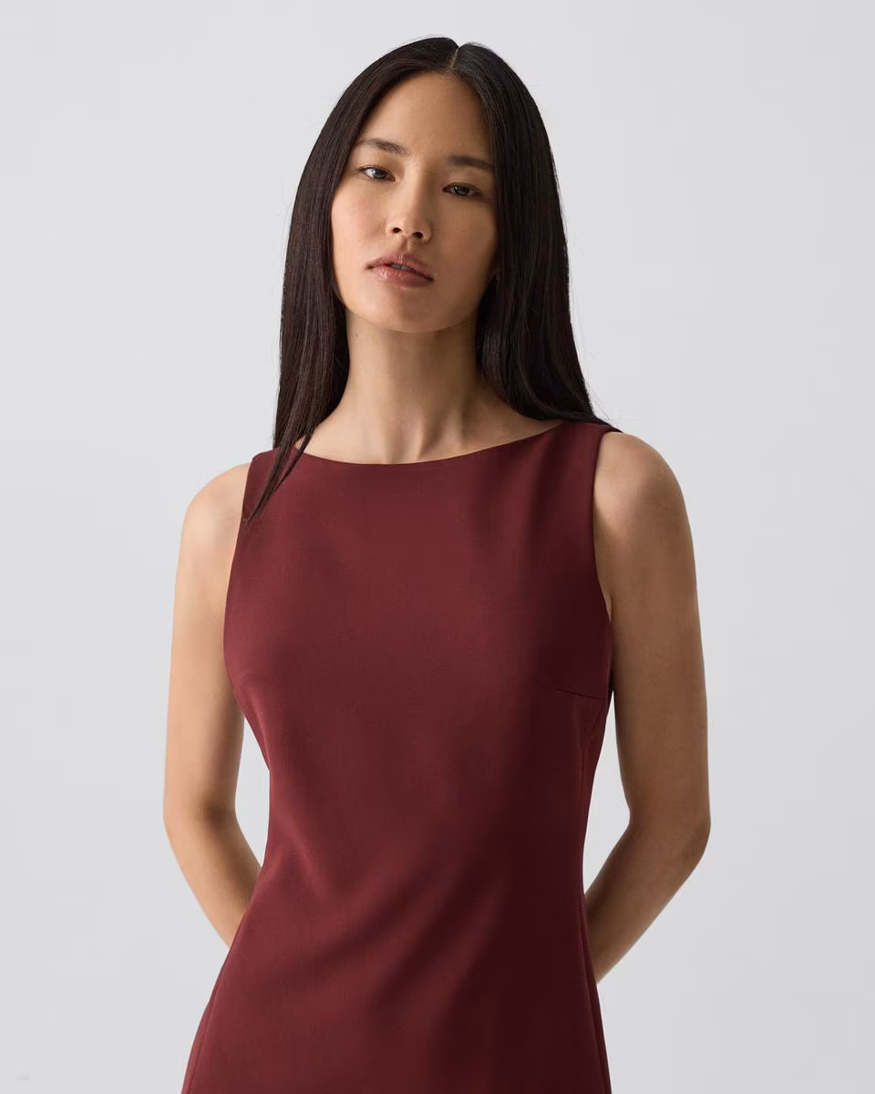 Flared Dress in Admiral Crepe