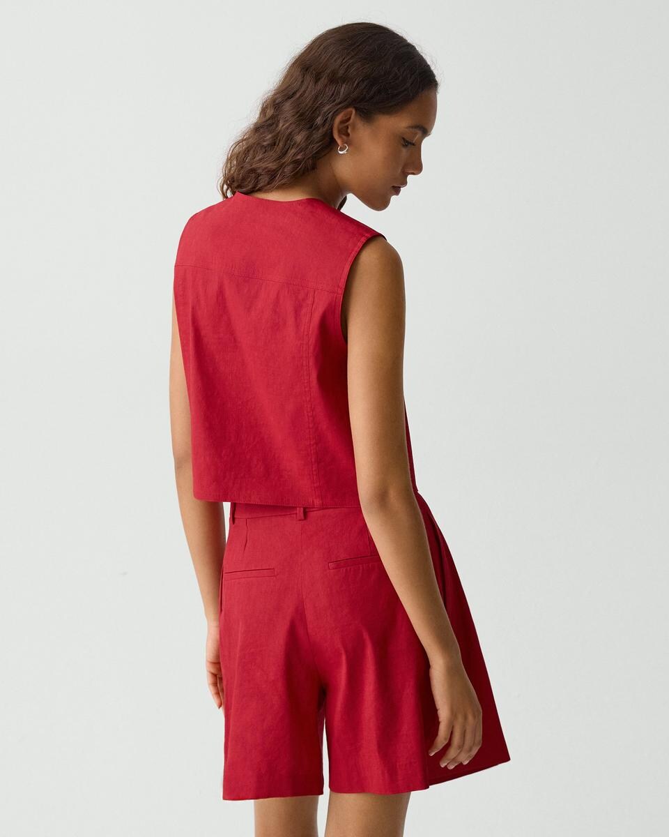 Trucker Vest in Good Linen