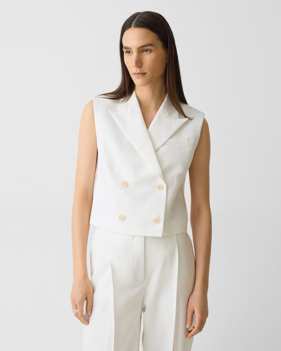 Double-Breasted Vest in City Twill
