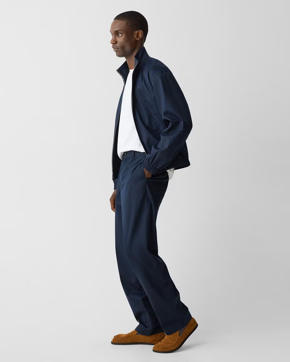 Straight Pant in Cotton-Blend Twill