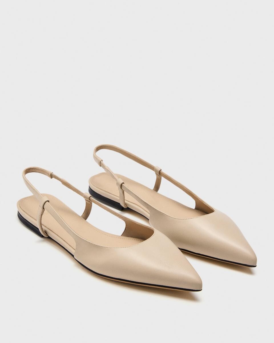 Slingback Flat in Leather