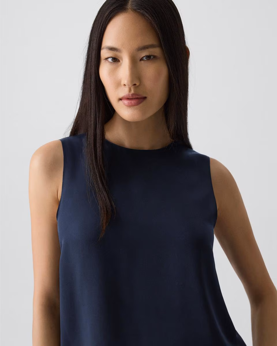 Shell Top in Silk Georgette