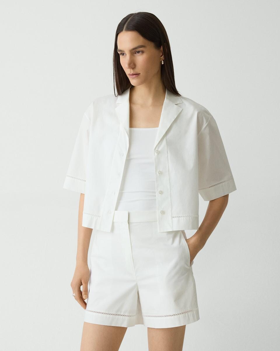 Boxy Camp Shirt in City Poplin