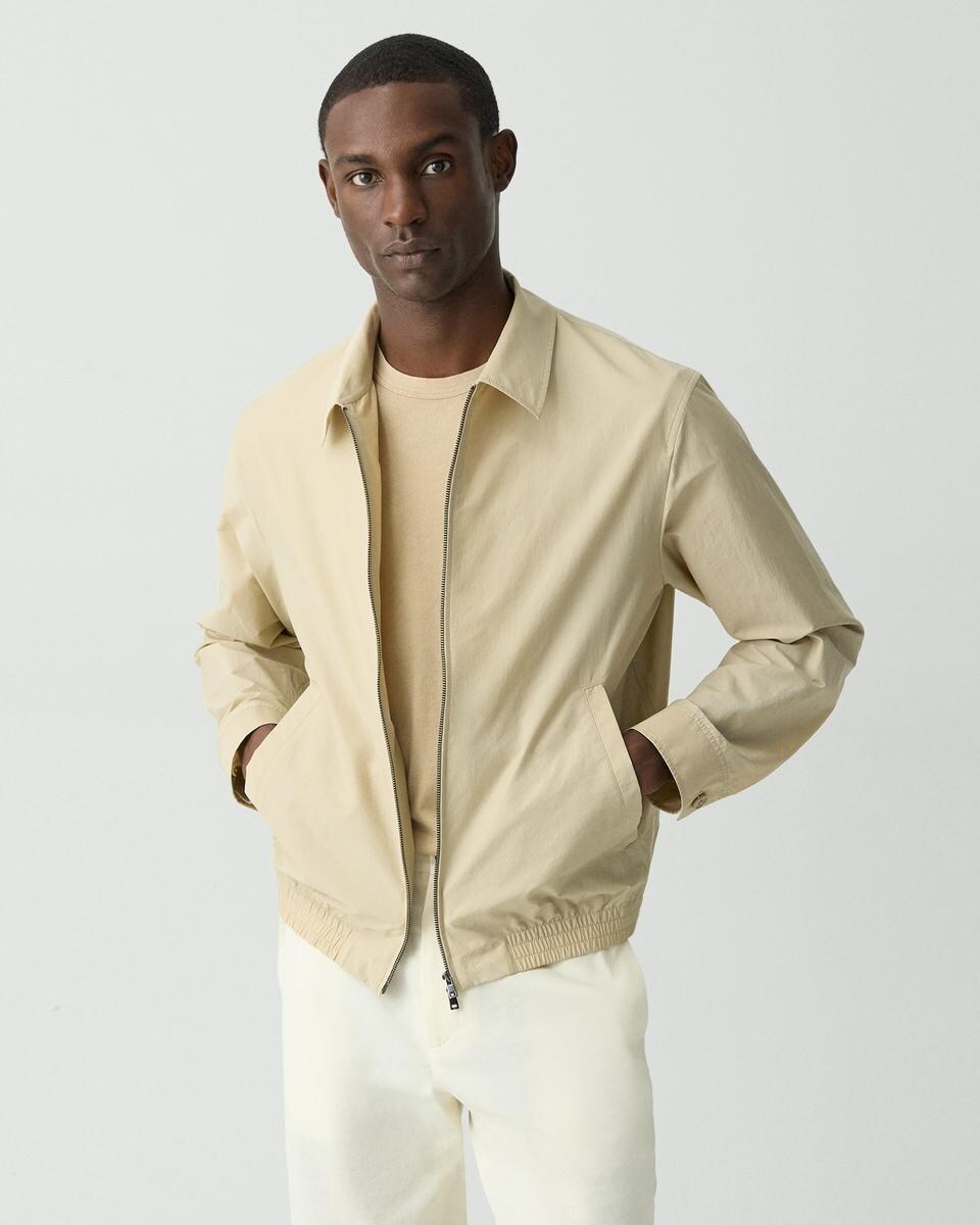 Blouson Zip Jacket in Cotton-Blend