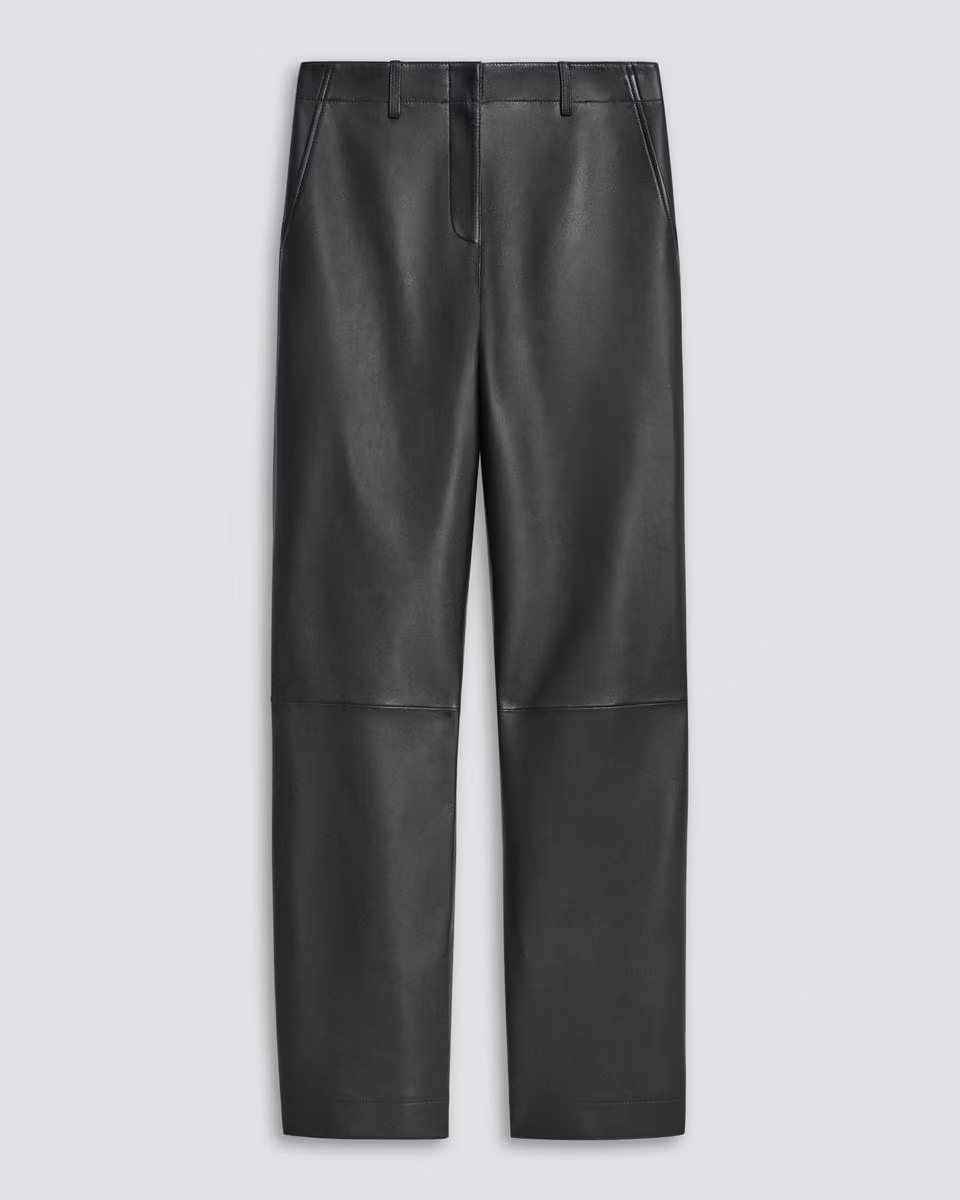 Classic Straight Pant in Sleek Leather