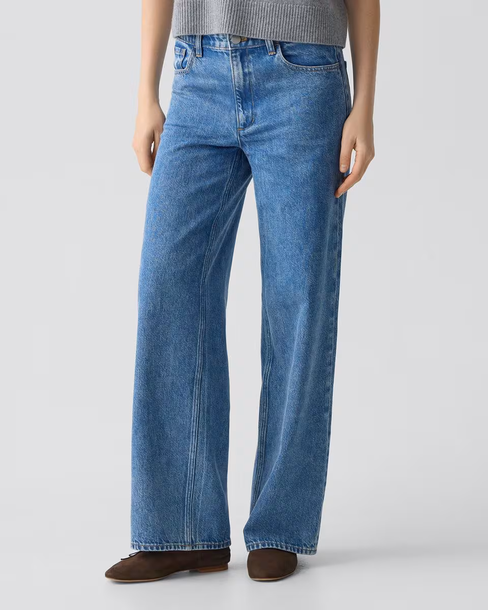 Straight-Leg Five-Pocket Pant in Relaxed Denim
