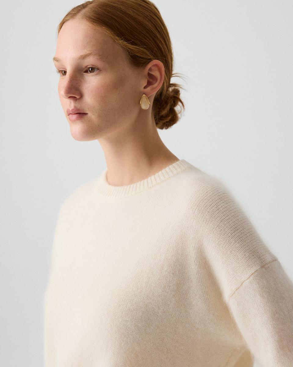 Drawstring Sweatshirt in Airy Cashmere