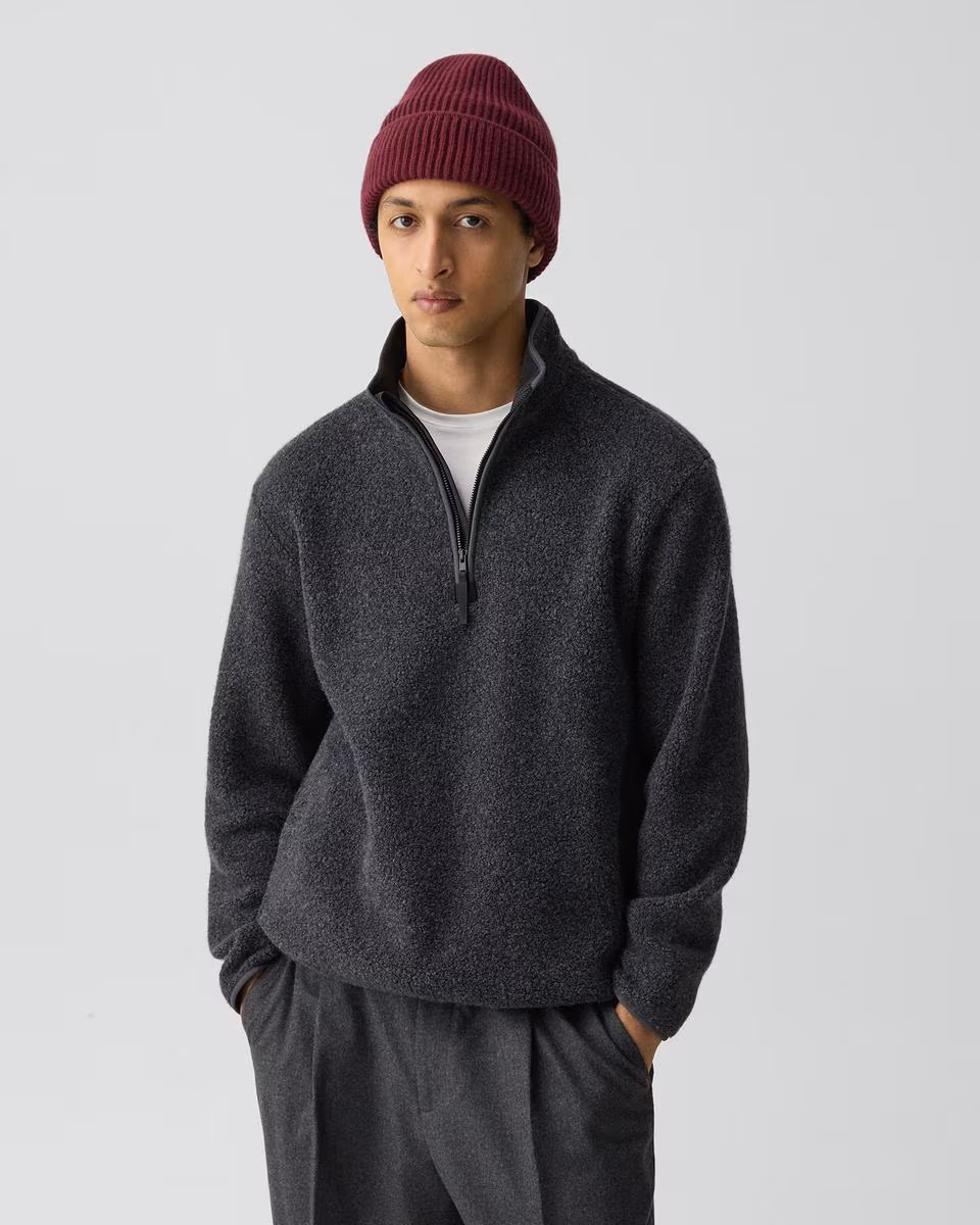 Ribbed Beanie in Cashmere