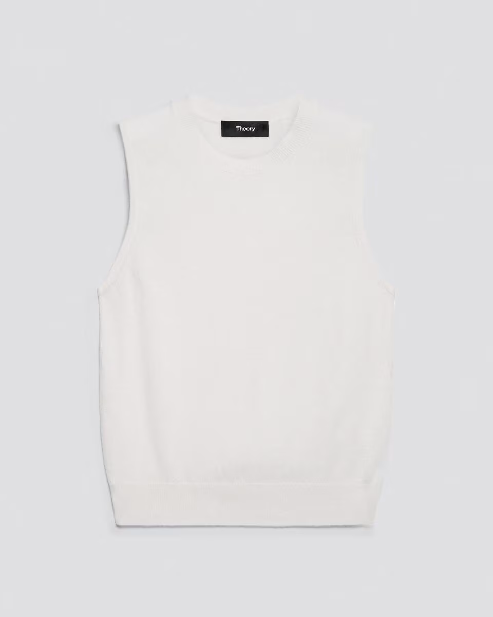 Crewneck Shell Top in Cashmere