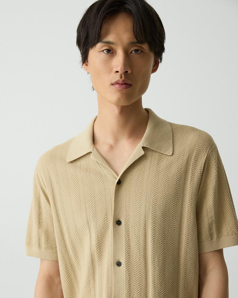 Camp Collar Shirt in Cotton Light Twist