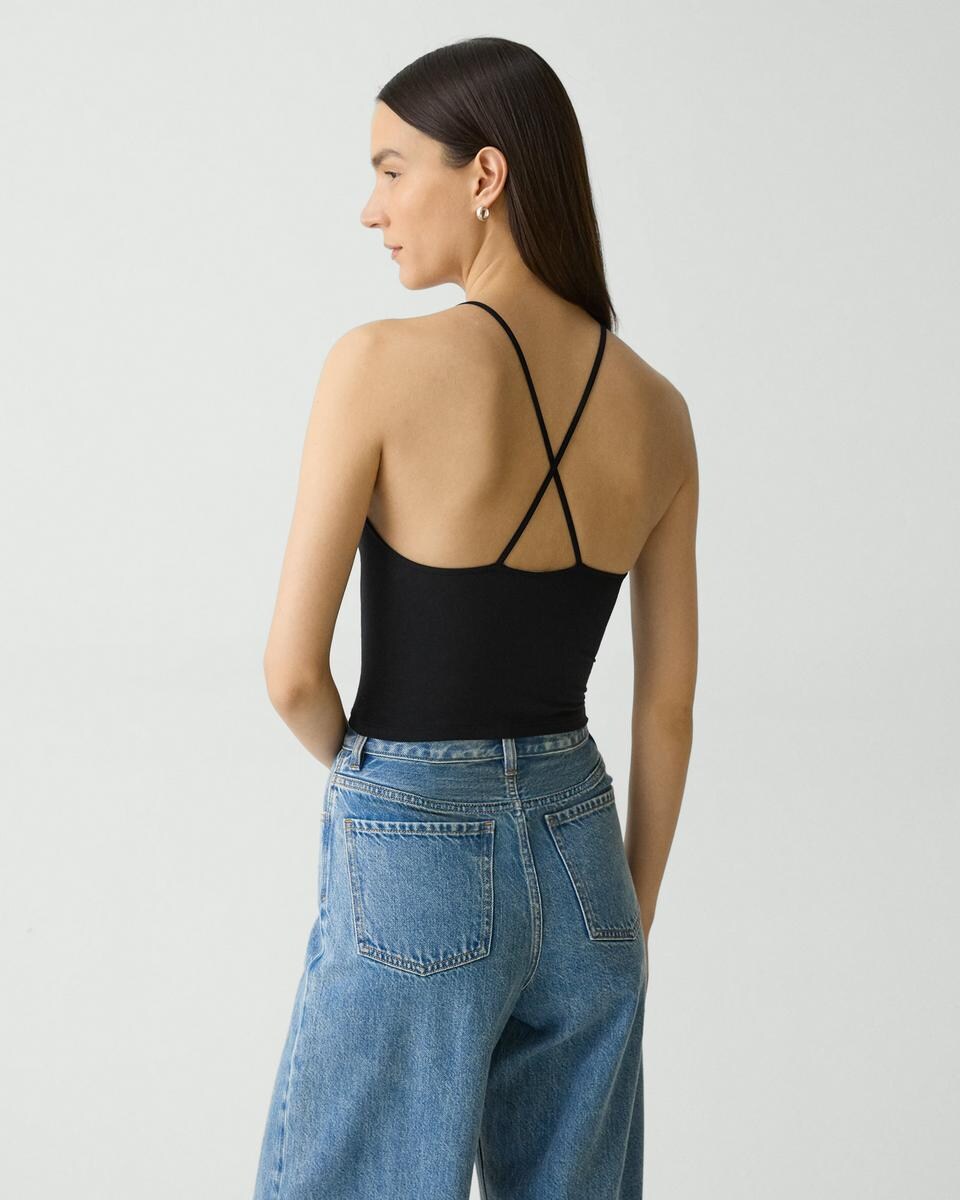 Strappy Tank Top in Stretch Nylon