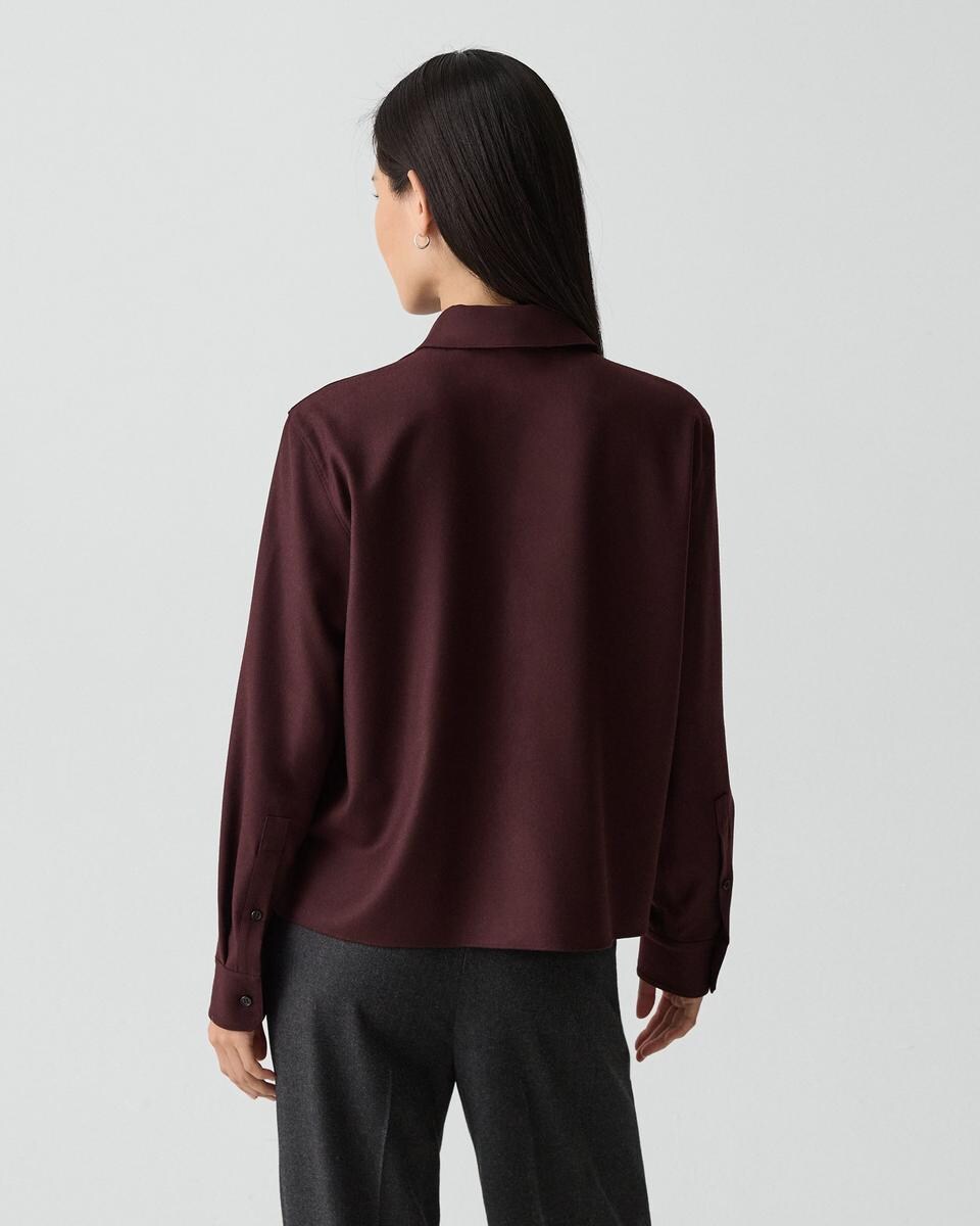 Boxy Shirt in Sleek Flannel