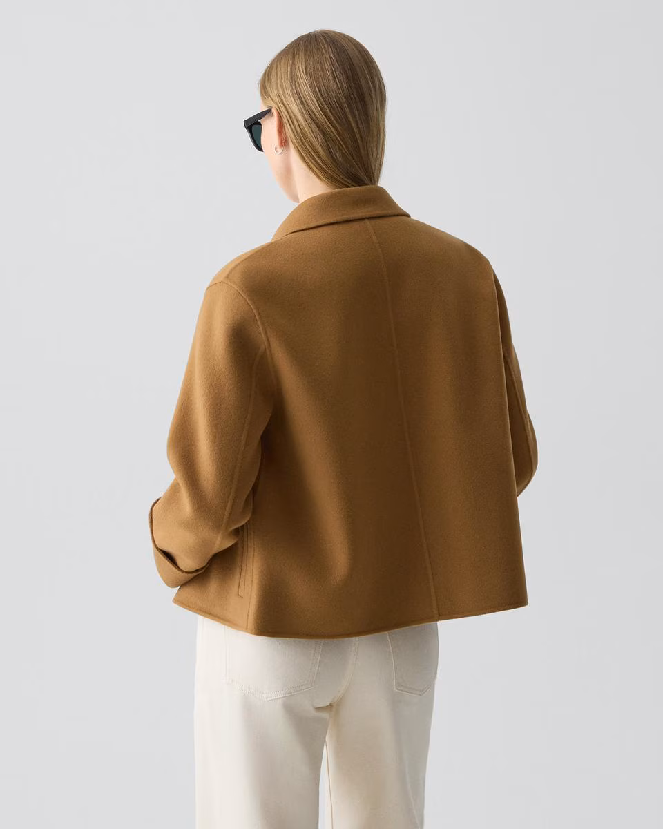 Boxy Cuff Jacket in Double-Face Wool-Cashmere