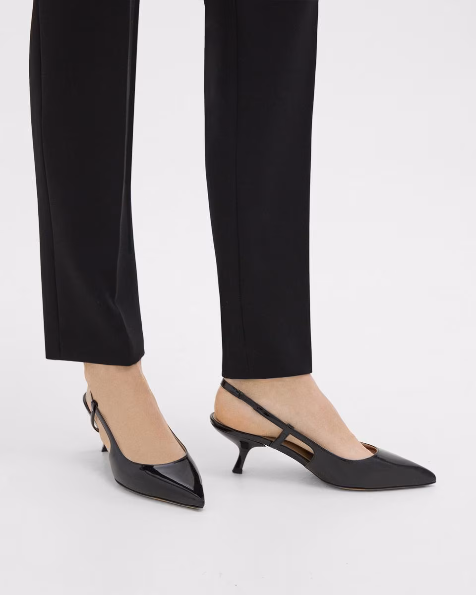 Micro Slingback Pump in Patent Leather