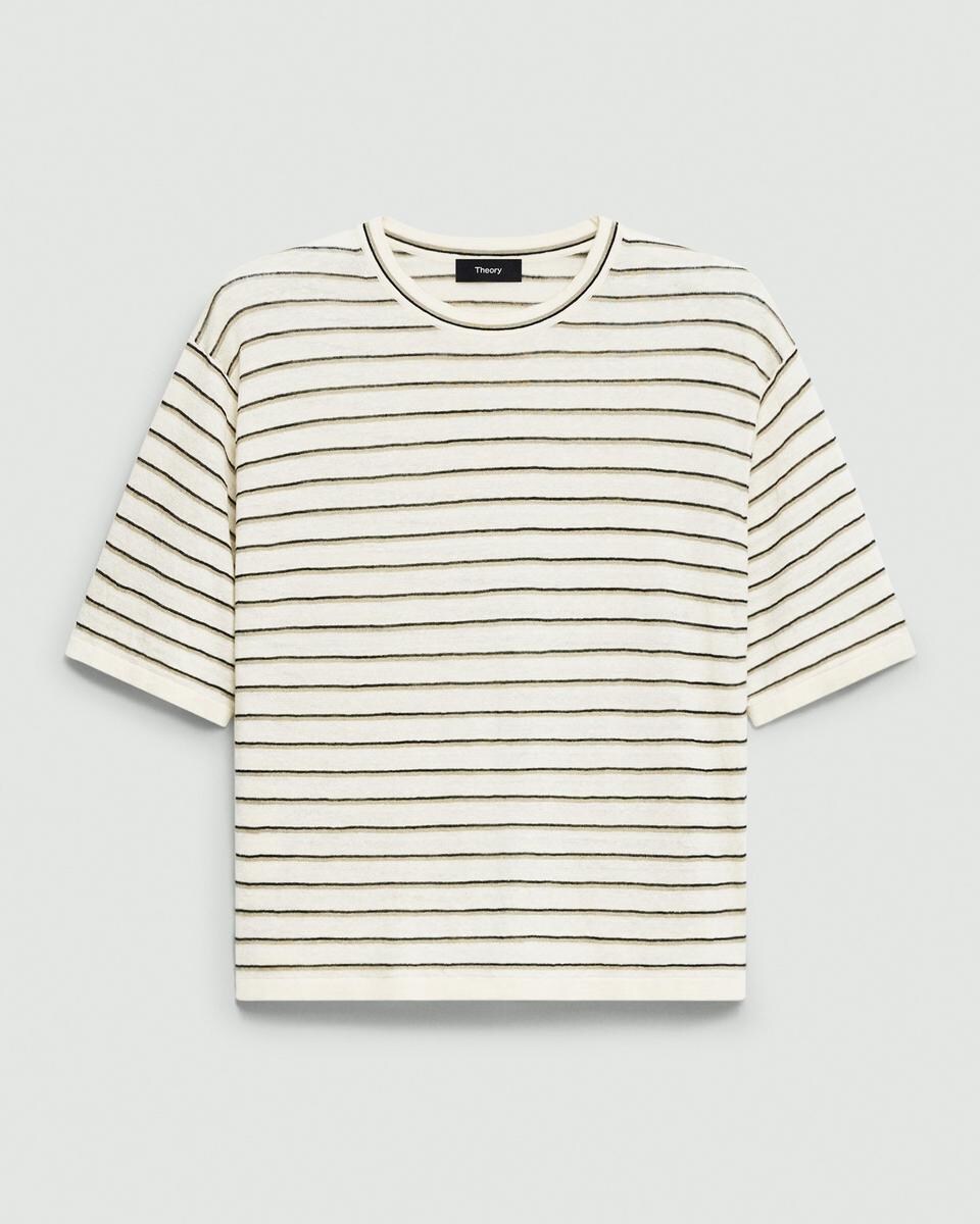 Boyfriend Tee in Linen-Blend