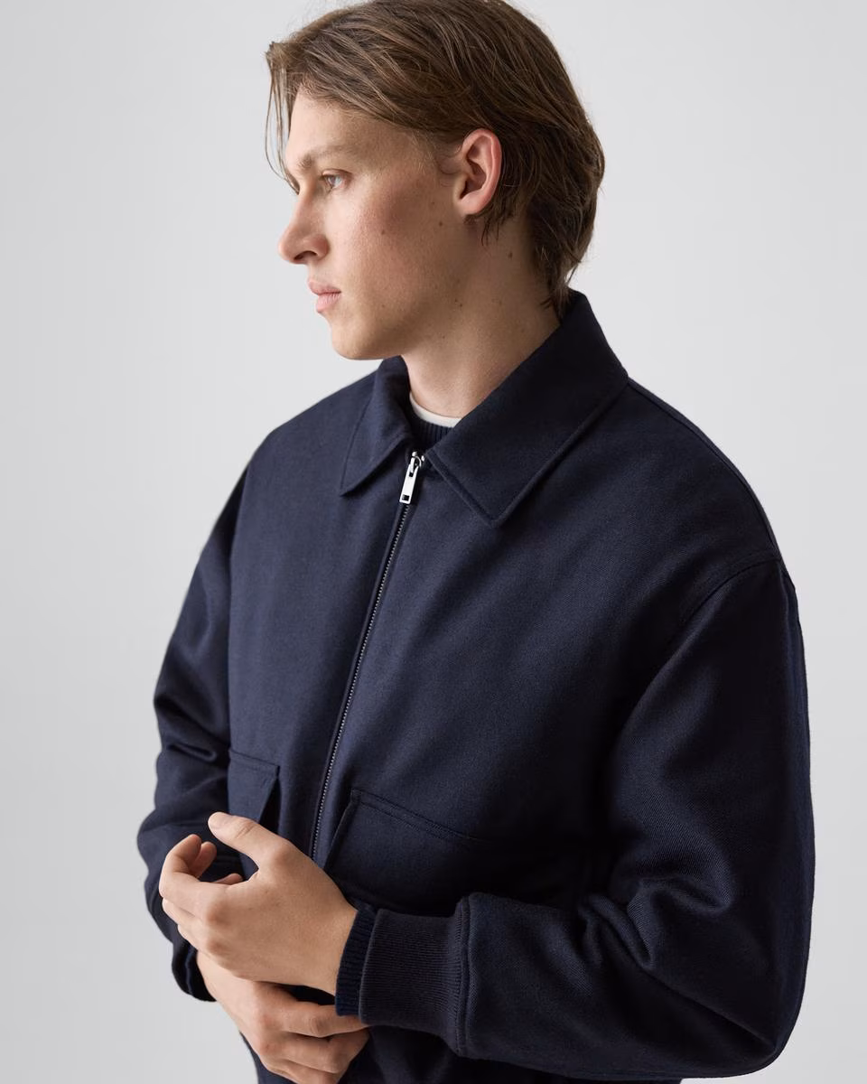 Modern Aviator Jacket in Dapper Wool