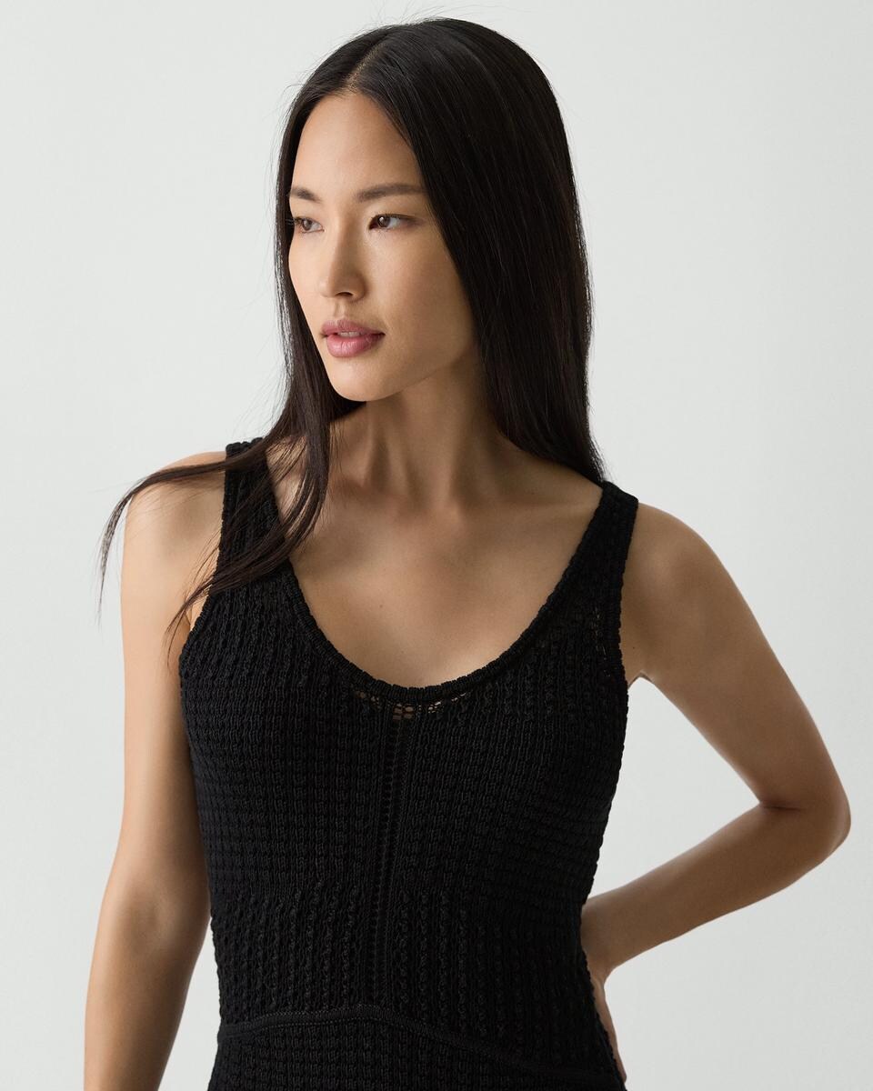 Stitched Dress in Sheen Cotton