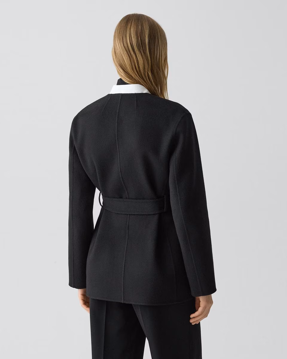 Cardigan Jacket in Double-Face Wool-Cashmere