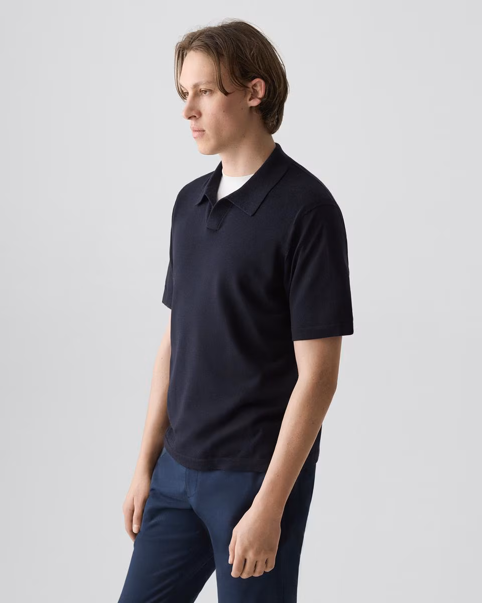 Relaxed Polo Shirt in Regal Wool