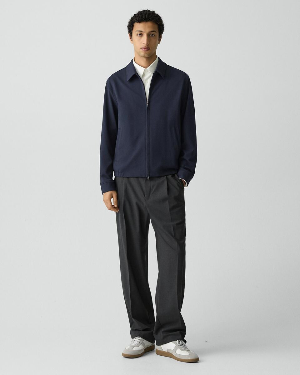 Blouson Zip Jacket in Precision Piqué