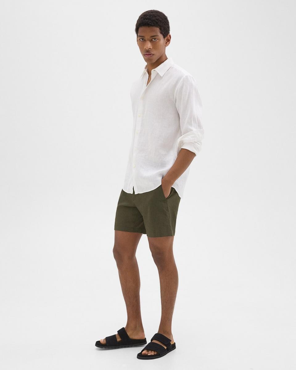 Curtis 7" Drawstring Short in Good Linen