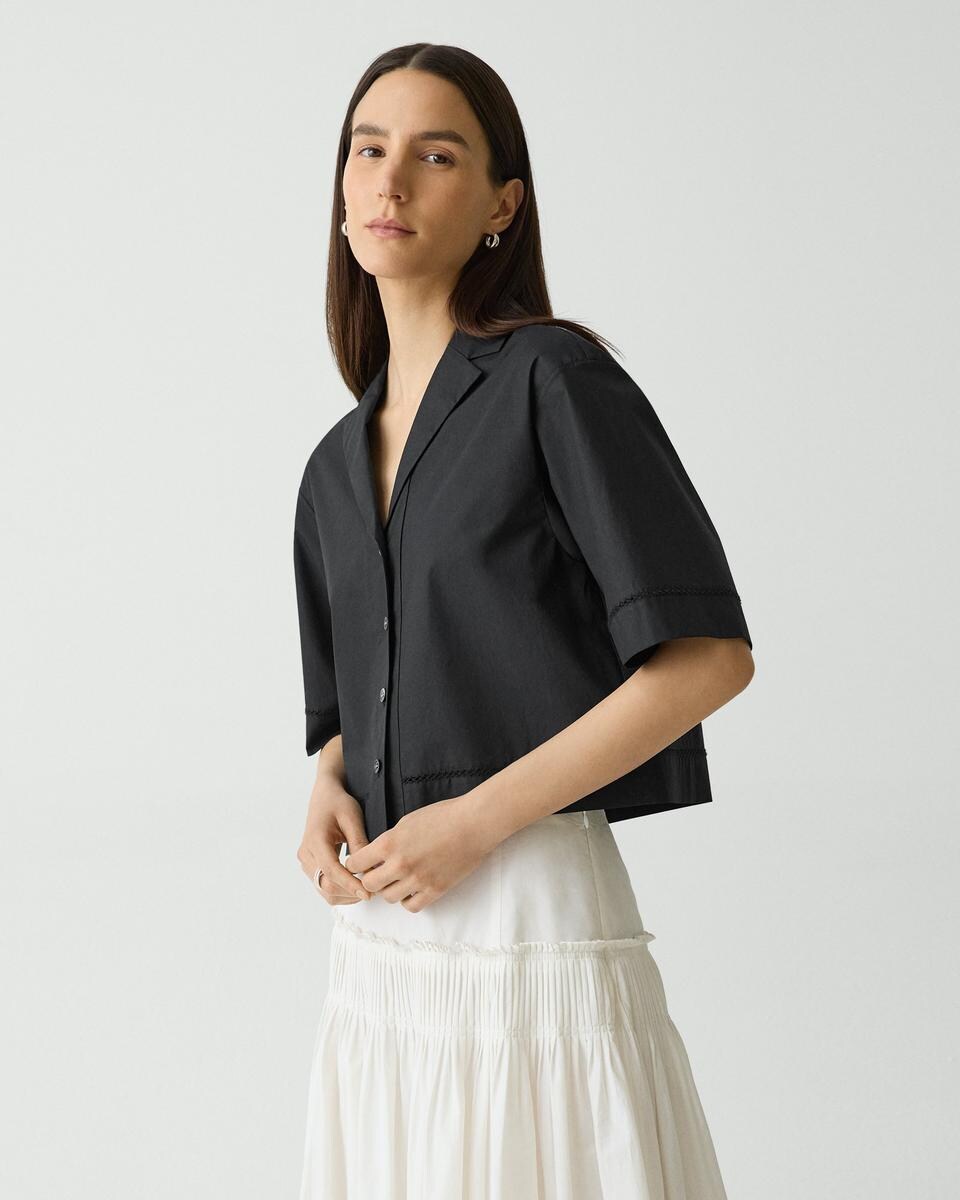 Boxy Camp Shirt in City Poplin