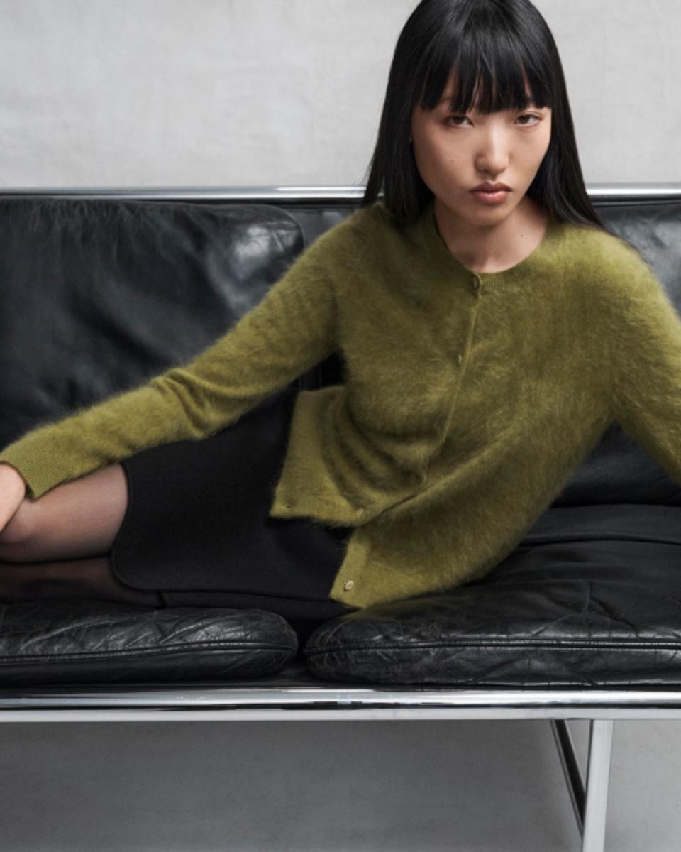 Brushed Cardigan in Airy Cashmere