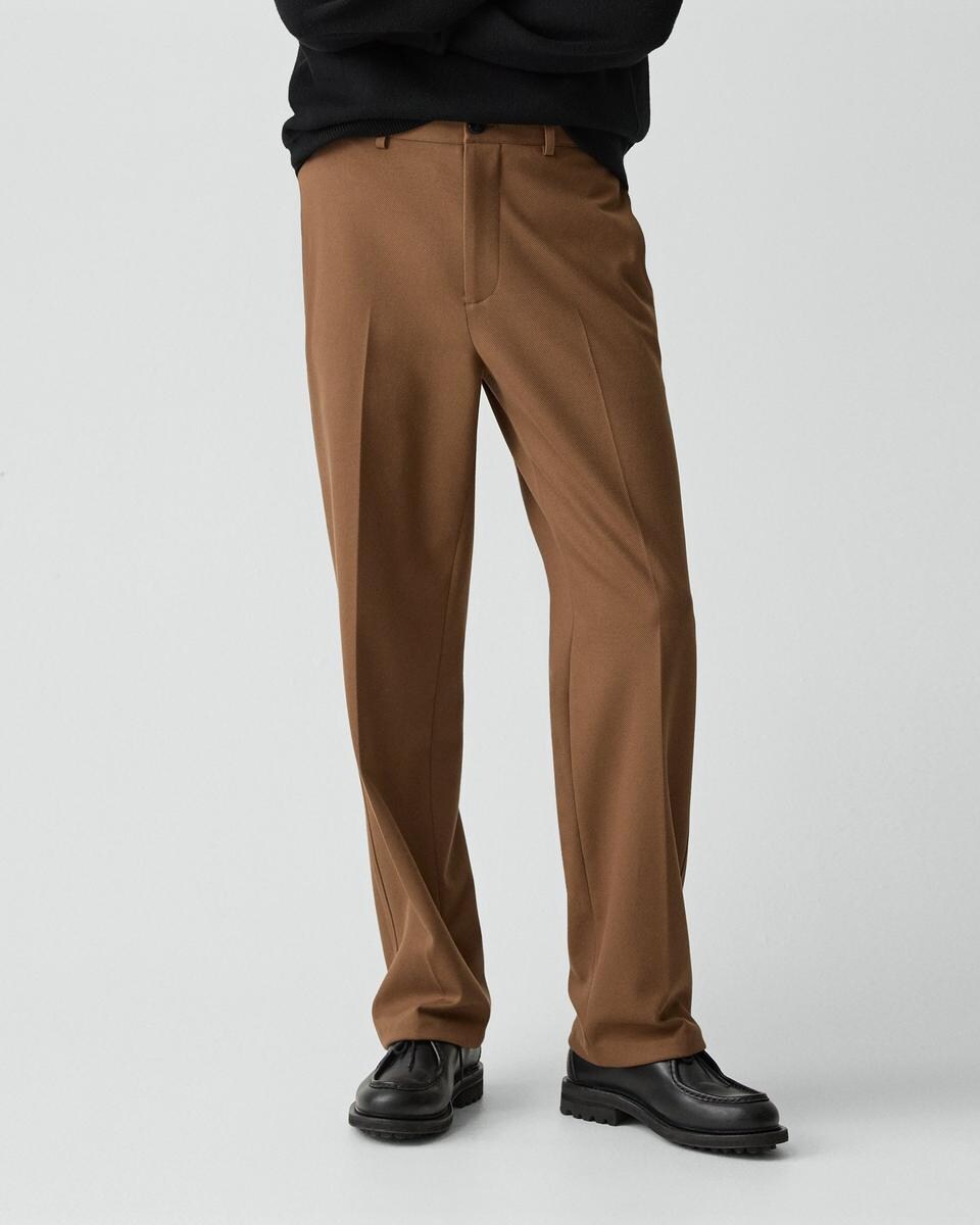 Straight Trouser in Knit Twill