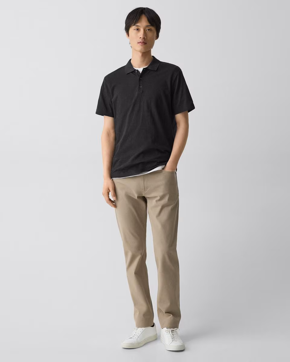Bron Polo Shirt in Cosmos Slub Cotton