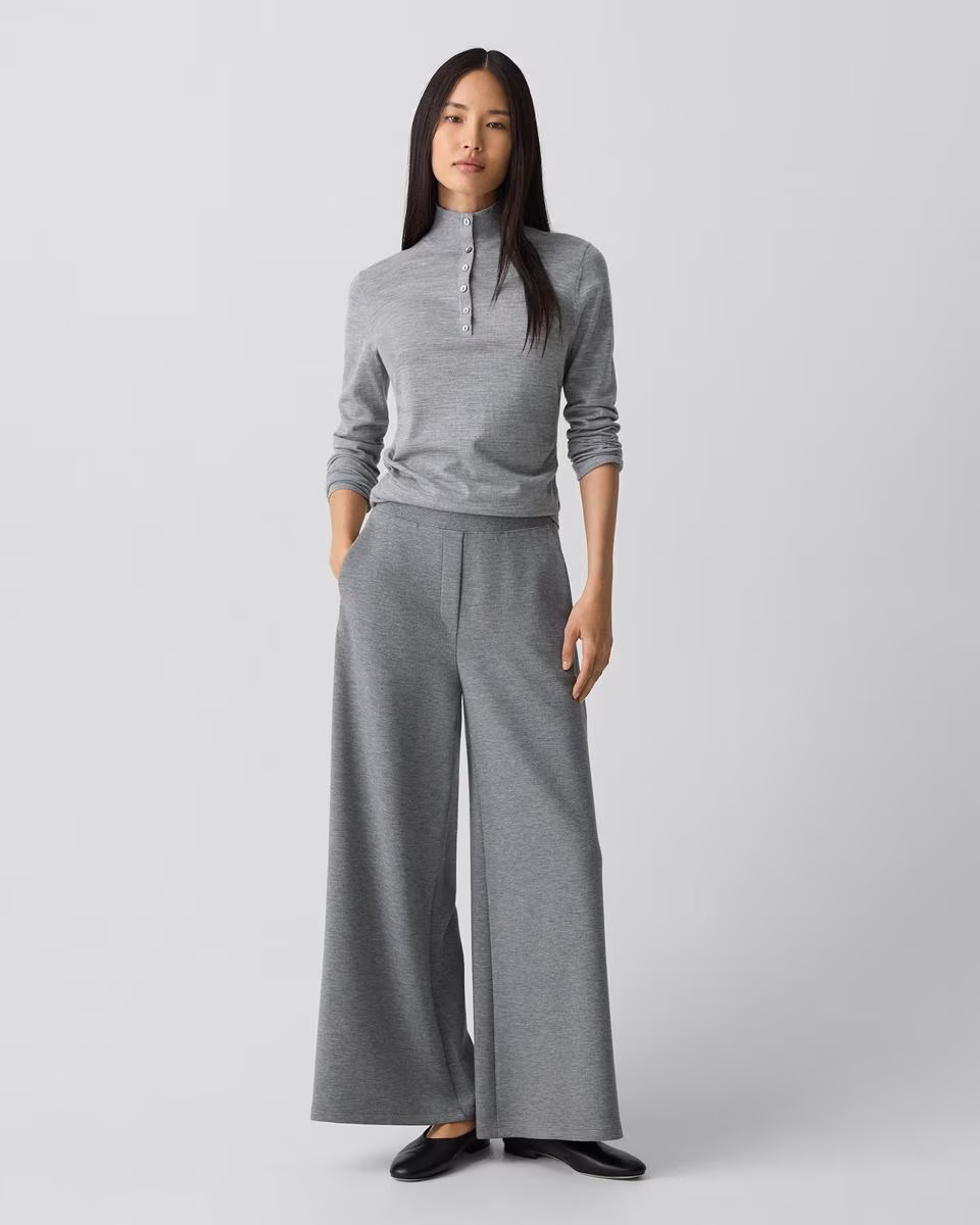 A-Line Pull-On Pant in Double Knit Jersey