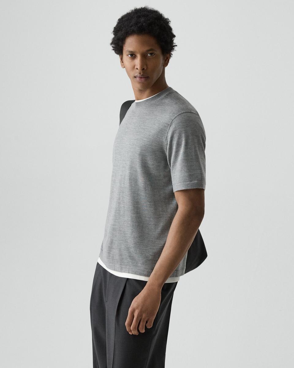 Relaxed Sweater Tee in Regal Wool