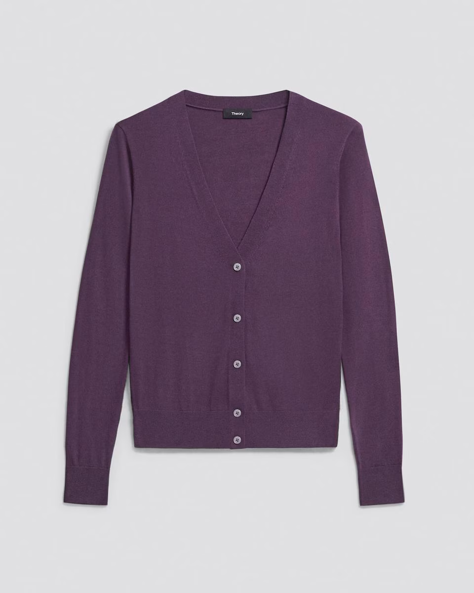 V-Neck Cardigan in Regal Wool