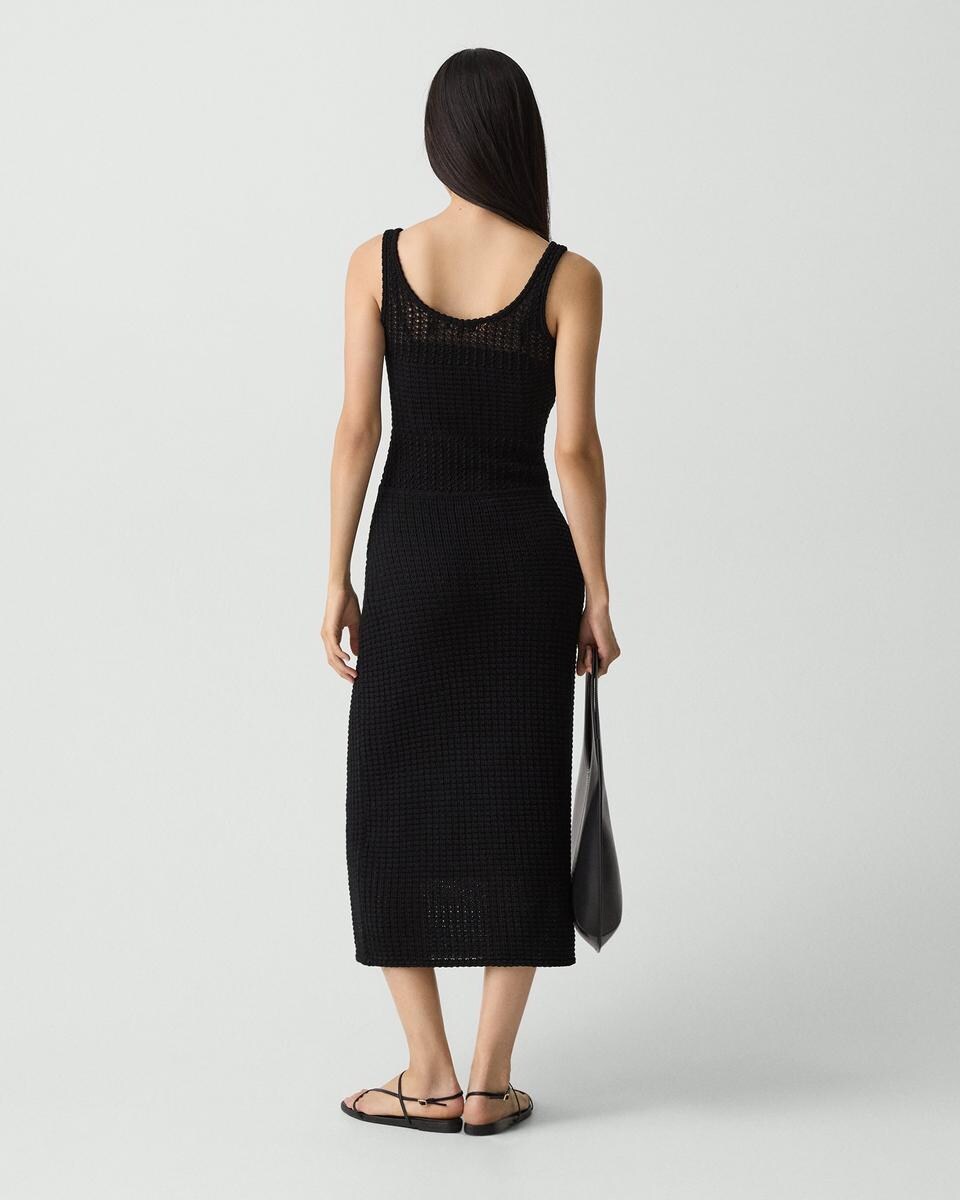 Stitched Dress in Sheen Cotton