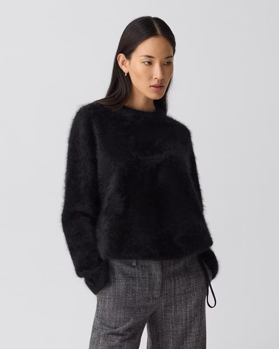 Drawstring Sweatshirt in Airy Cashmere