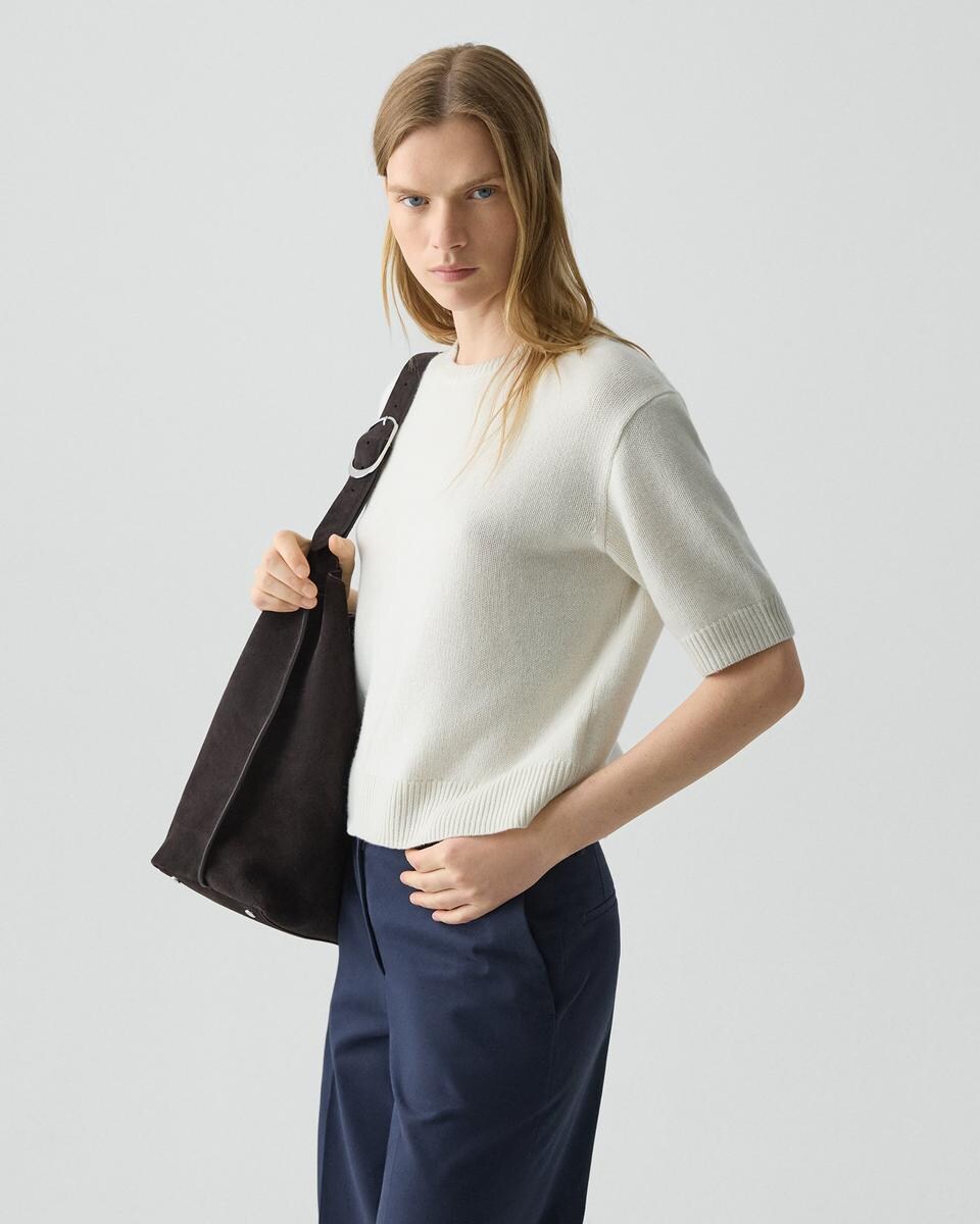 Cropped Tee in Cashmere