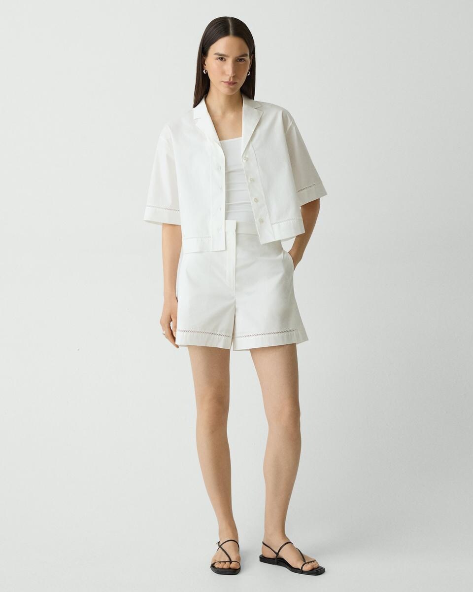 Boxy Camp Shirt in City Poplin