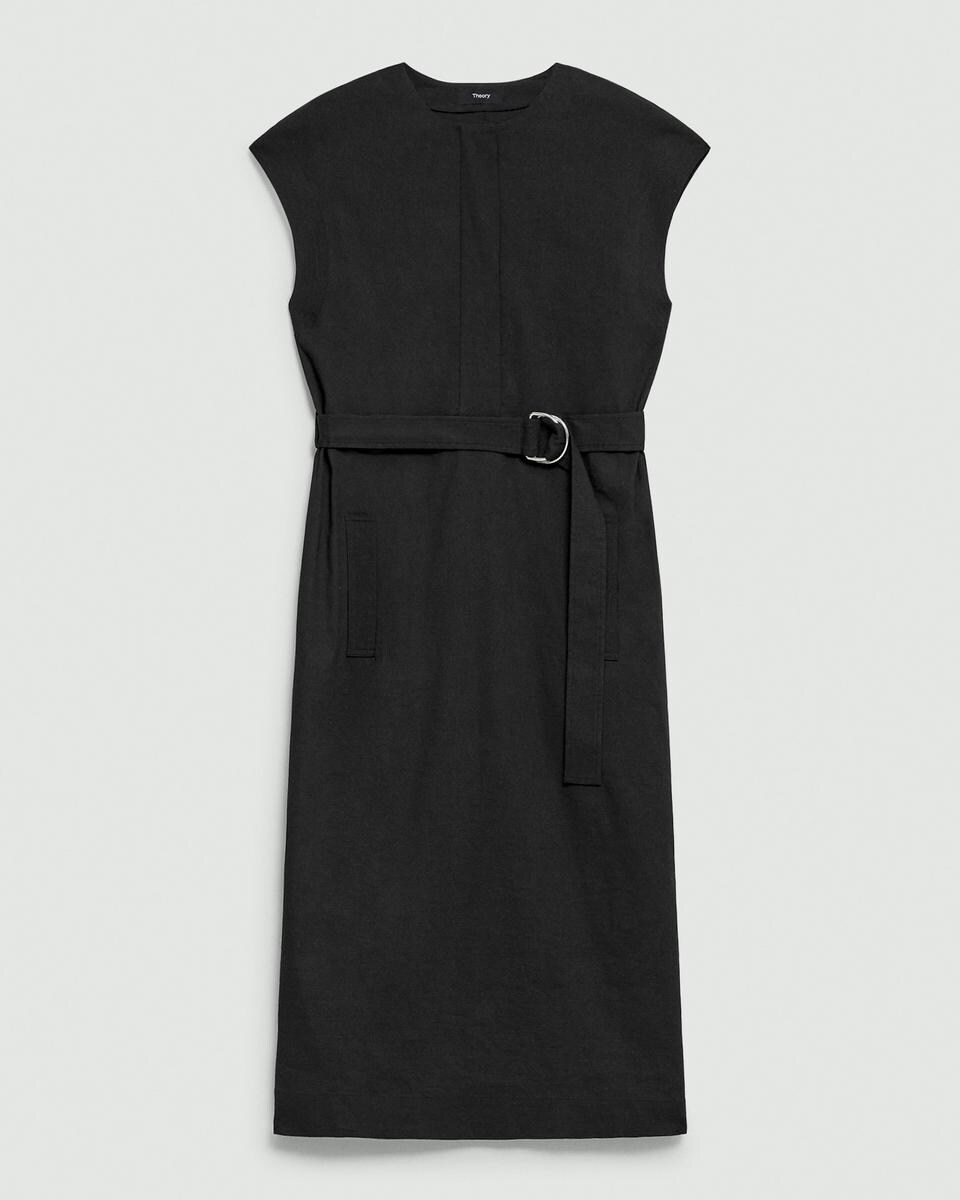 Belted Midi Dress in Good Linen