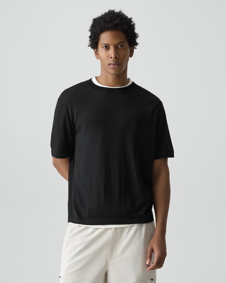 Relaxed Sweater Tee in Regal Wool