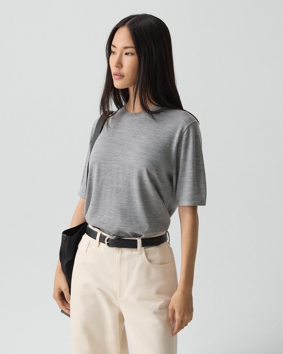 Boyfriend Tee in Regal Wool