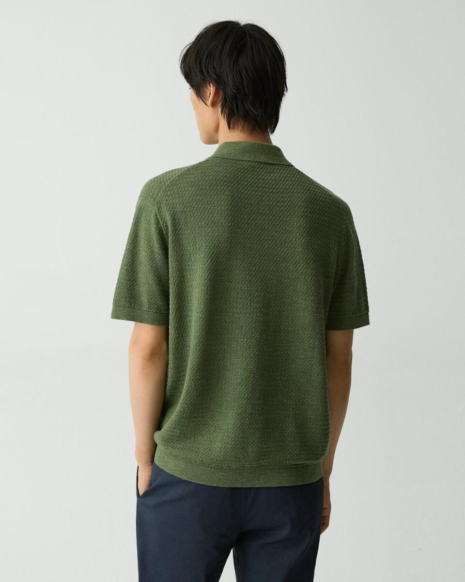 Brenan Polo Shirt in Pacific Linen